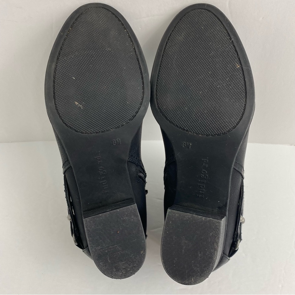Indigo Rd. Sigrid size 8 Women’s Black Buckle Ankle Boots Booties - Picture 7 of 9